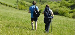 Couple taking a walk