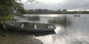 Raft boat on shore